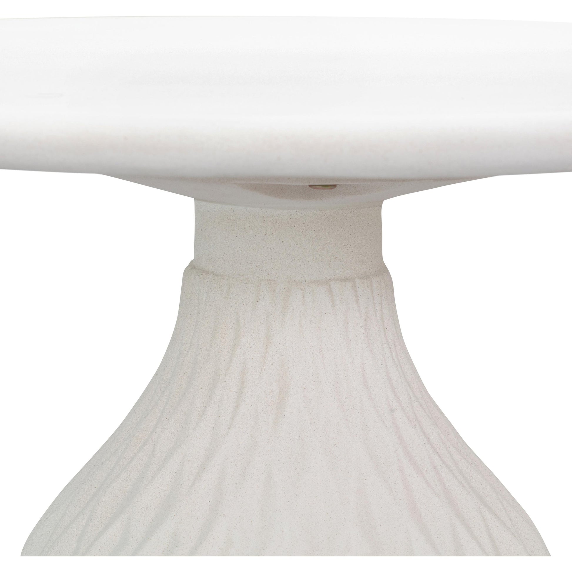 Tulum Concrete Coffee Table by TOV Furniture in ivory. Made from concrete in a coastal style.