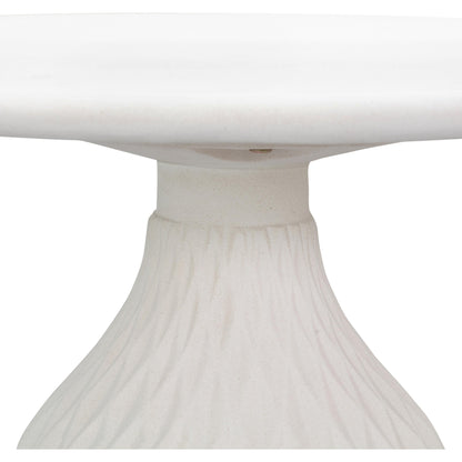 Tulum Concrete Coffee Table by TOV Furniture in ivory. Made from concrete in a coastal style.