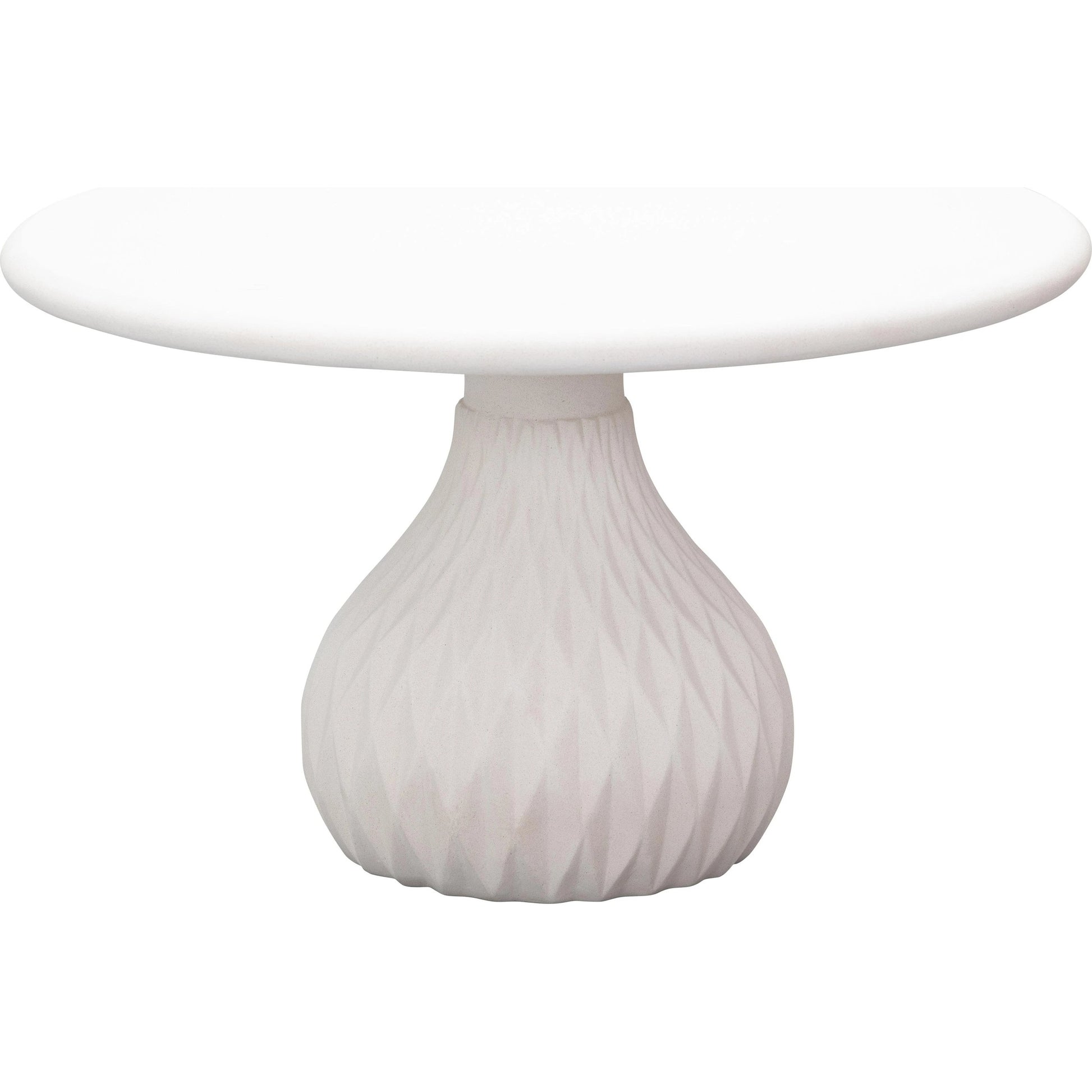 Tulum Concrete Coffee Table by TOV Furniture in ivory. Made from concrete in a coastal style.