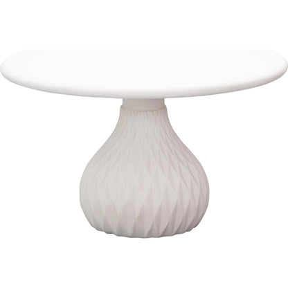 Tulum Concrete Coffee Table by TOV Furniture in ivory. Made from concrete in a coastal style.