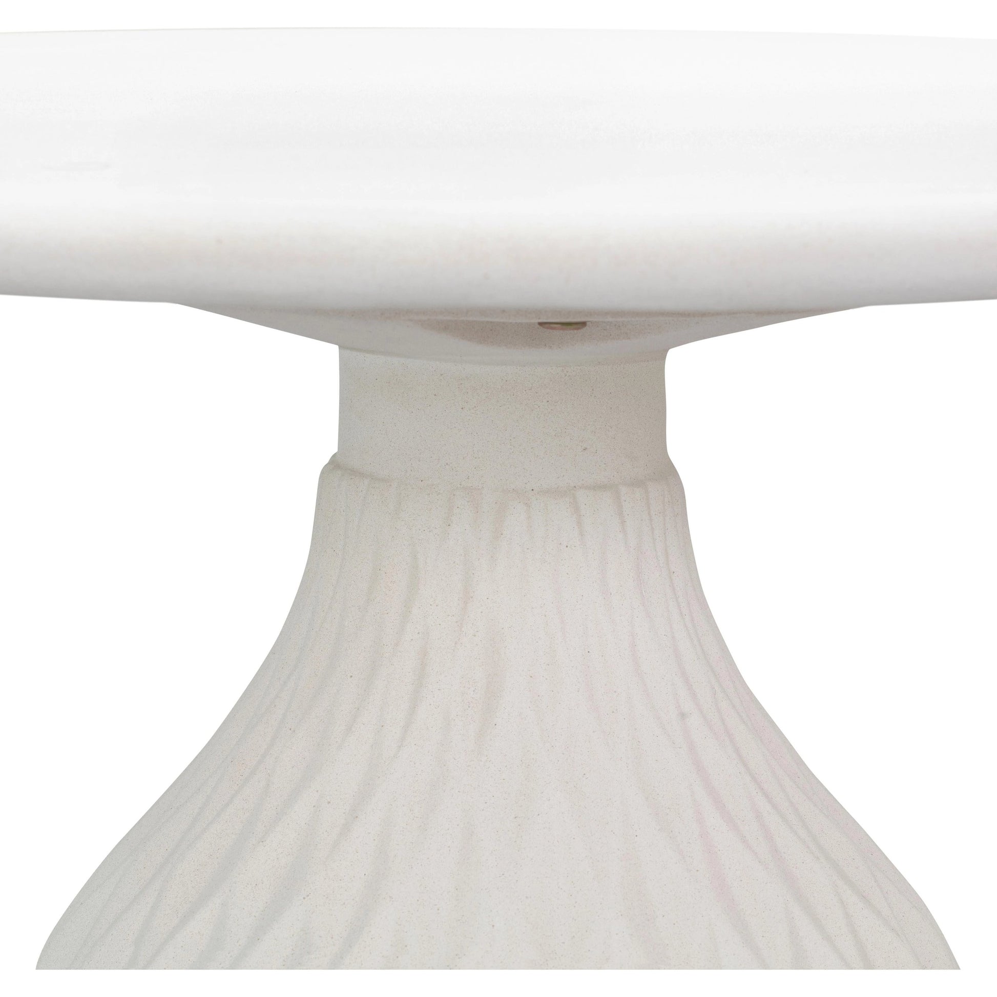 Tulum Concrete Coffee Table by TOV Furniture in ivory. Made from concrete in a coastal style.