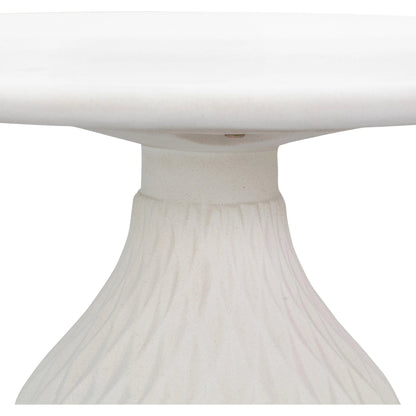 Tulum Concrete Coffee Table by TOV Furniture in ivory. Made from concrete in a coastal style.