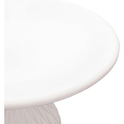 Tulum Concrete Coffee Table by TOV Furniture in ivory. Made from concrete in a coastal style.