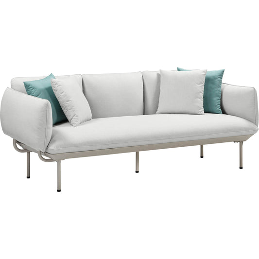Katti Outdoor Sofa by TOV Furniture. Made from aluminum, olefin fabric, polyester in a modern style.