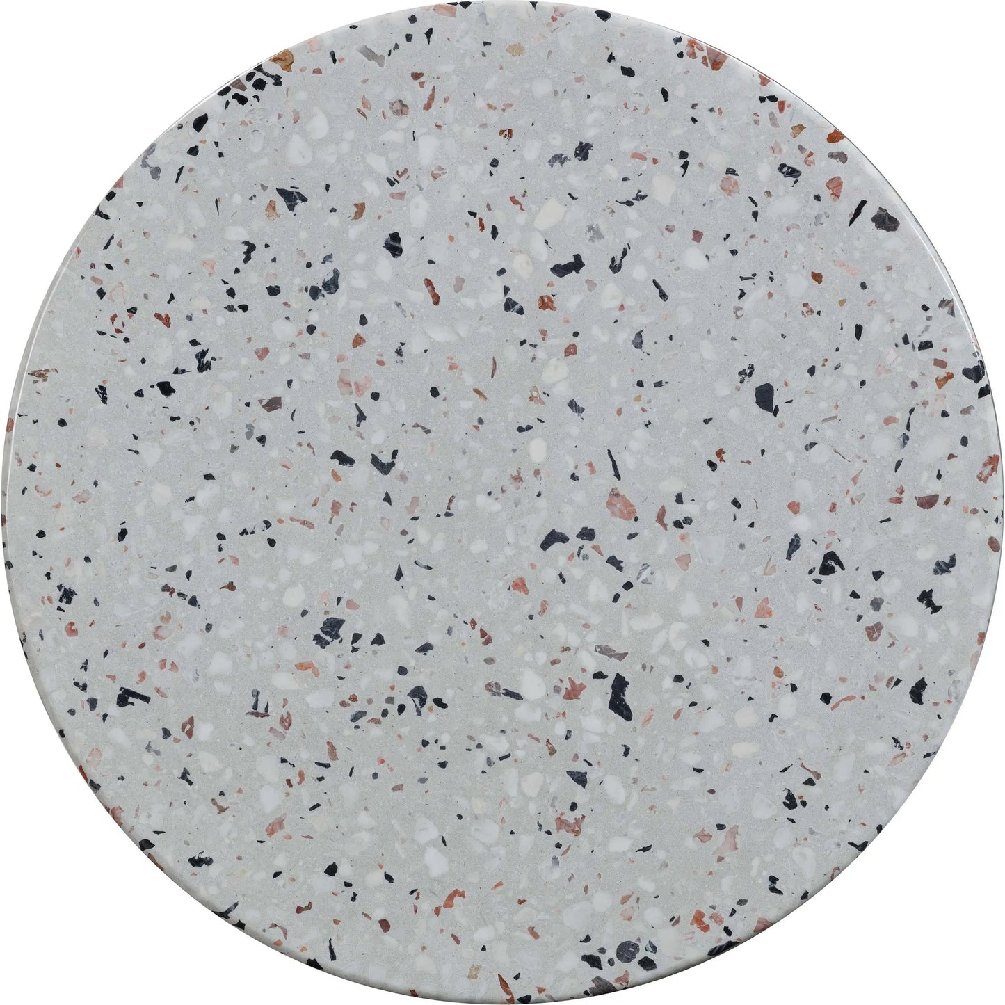 004 SI-2248200 | Additional Silo | Clover Faux Terrazzo Indoor/Outdoor Round Side Table by TOV Furniture in terrazzo. Made from concrete, terrazzo in a eclectic & global style.