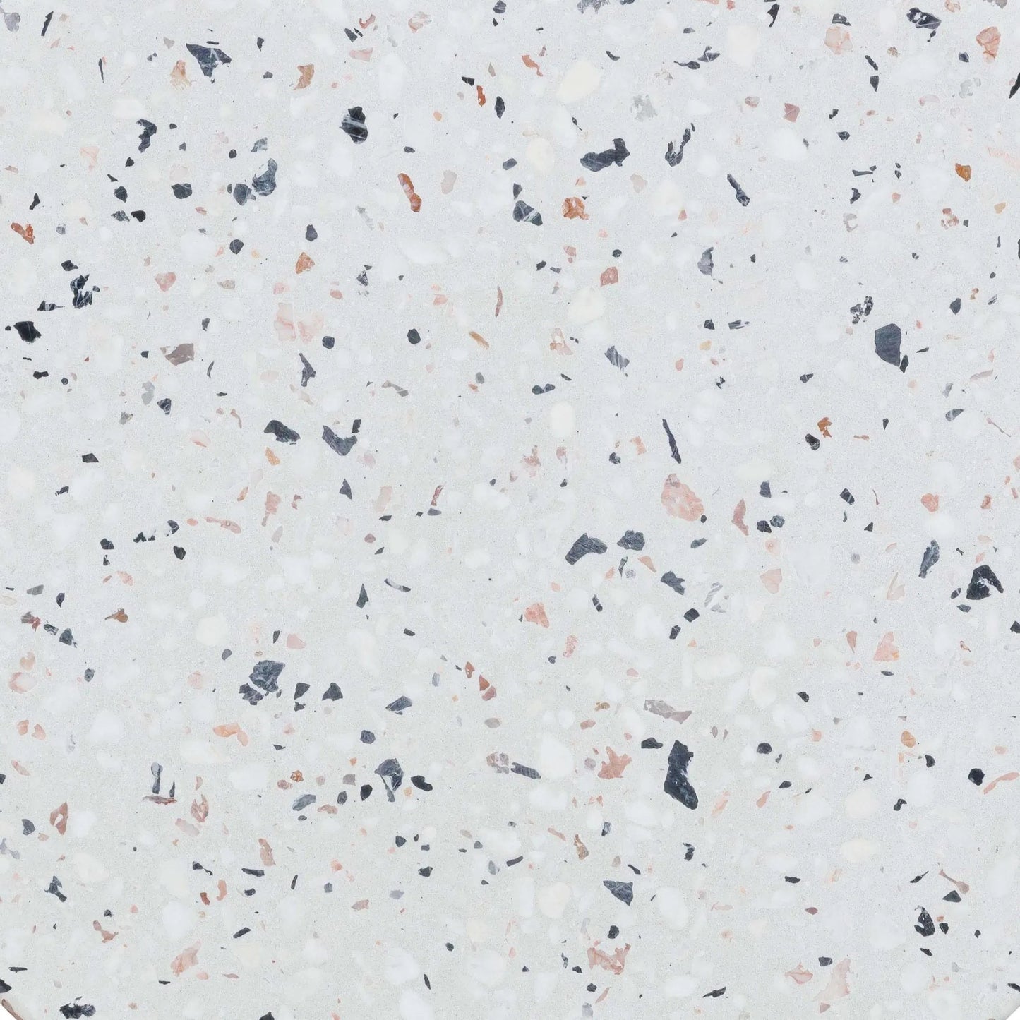 008 SI-2248200 | Closeup | Clover Faux Terrazzo Indoor/Outdoor Round Side Table by TOV Furniture in terrazzo. Made from concrete, terrazzo in a eclectic & global style.