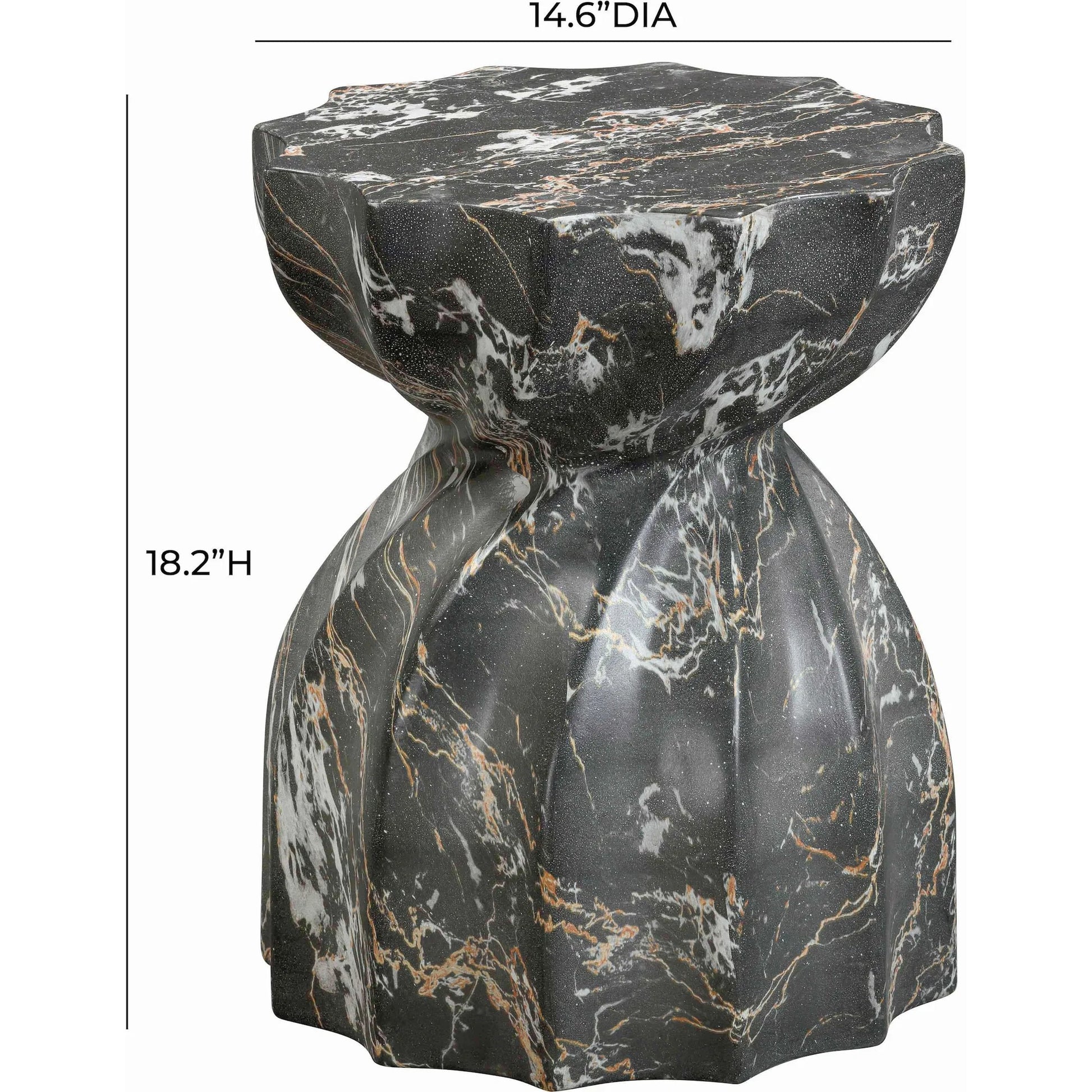 Turin Indoor / Outdoor Concrete Stool by TOV Furniture. Made from concrete in a modern style.