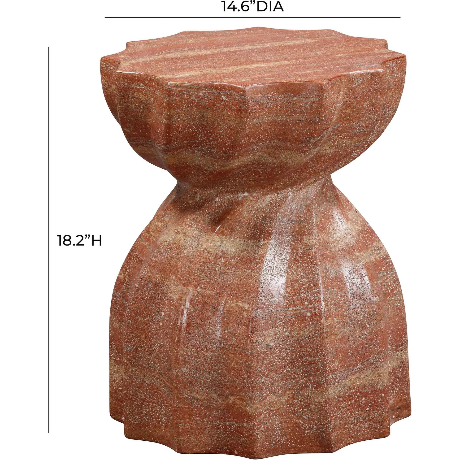 Turin Indoor / Outdoor Concrete Stool by TOV Furniture. Made from concrete in a modern style.