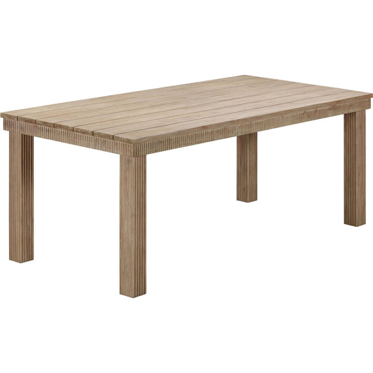 Cassie Natural Outdoor Rectangular Dining Table by TOV Furniture in natural. Made from wood in a unique style.