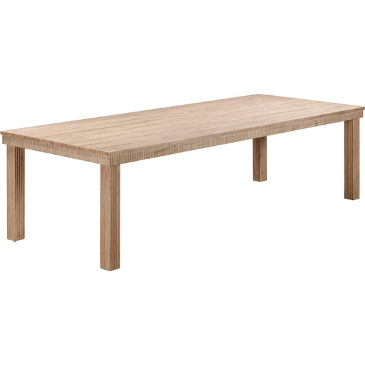 Cassie Natural Outdoor Rectangular Dining Table by TOV Furniture in natural. Made from wood in a unique style.