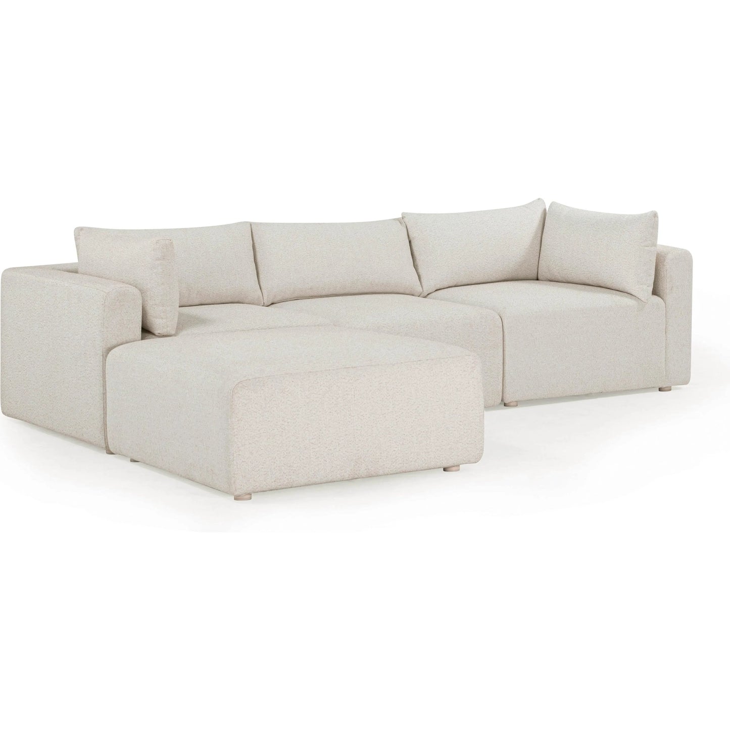 002 SI-2356302 | Additional Silo | Hangover Outdoor Modular Sectional by TOV Furniture in cream. Made from aluminum, fabric in a transitional style.