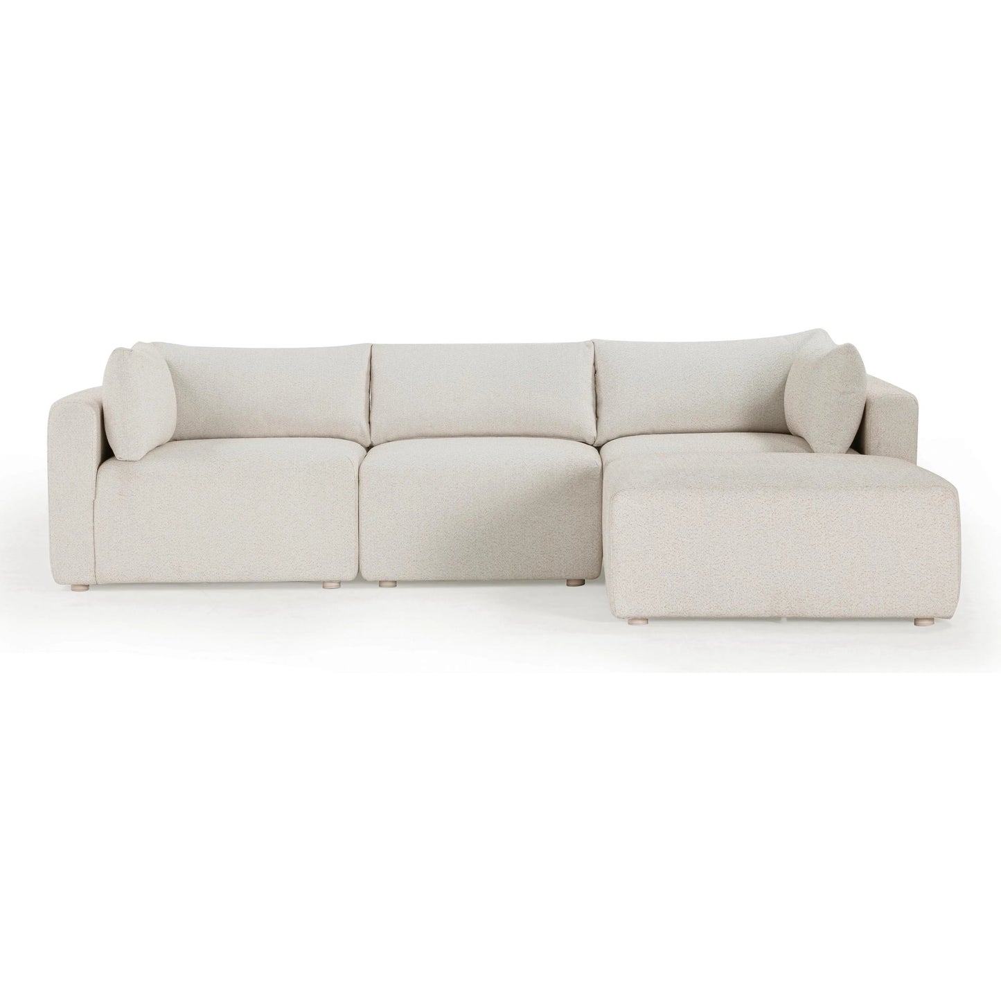 003 SI-2356302 | Additional Silo | Hangover Outdoor Modular Sectional by TOV Furniture in cream. Made from aluminum, fabric in a transitional style.