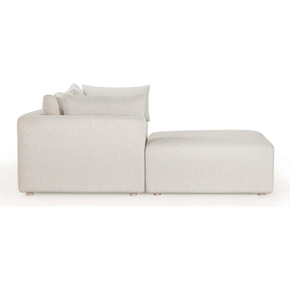 Hangover Outdoor Modular Sectional by TOV Furniture in cream. Made from aluminum, fabric in a transitional style.