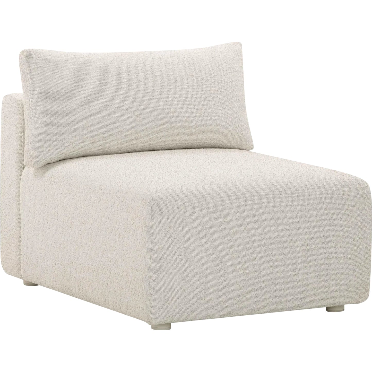 000 SI-2356300 | Primary Silo | Hangover Modular Outdoor Armless Chair by TOV Furniture in cream. Made from aluminum, fabric in a transitional style.