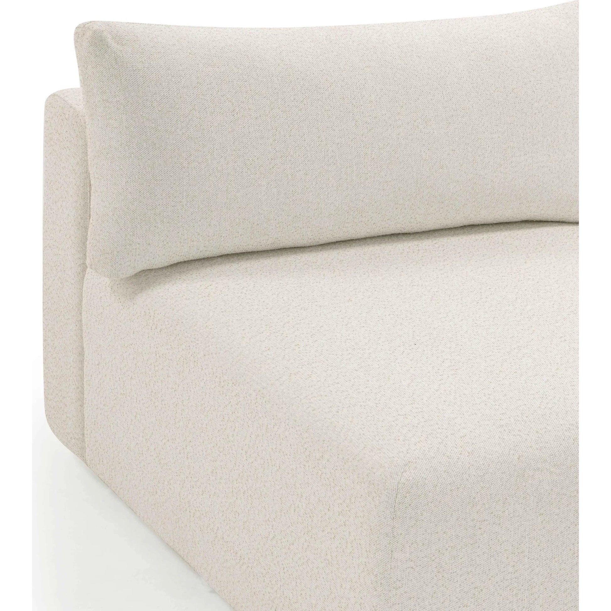 Hangover Modular Outdoor Armless Chair by TOV Furniture in cream. Made from aluminum, fabric in a transitional style.