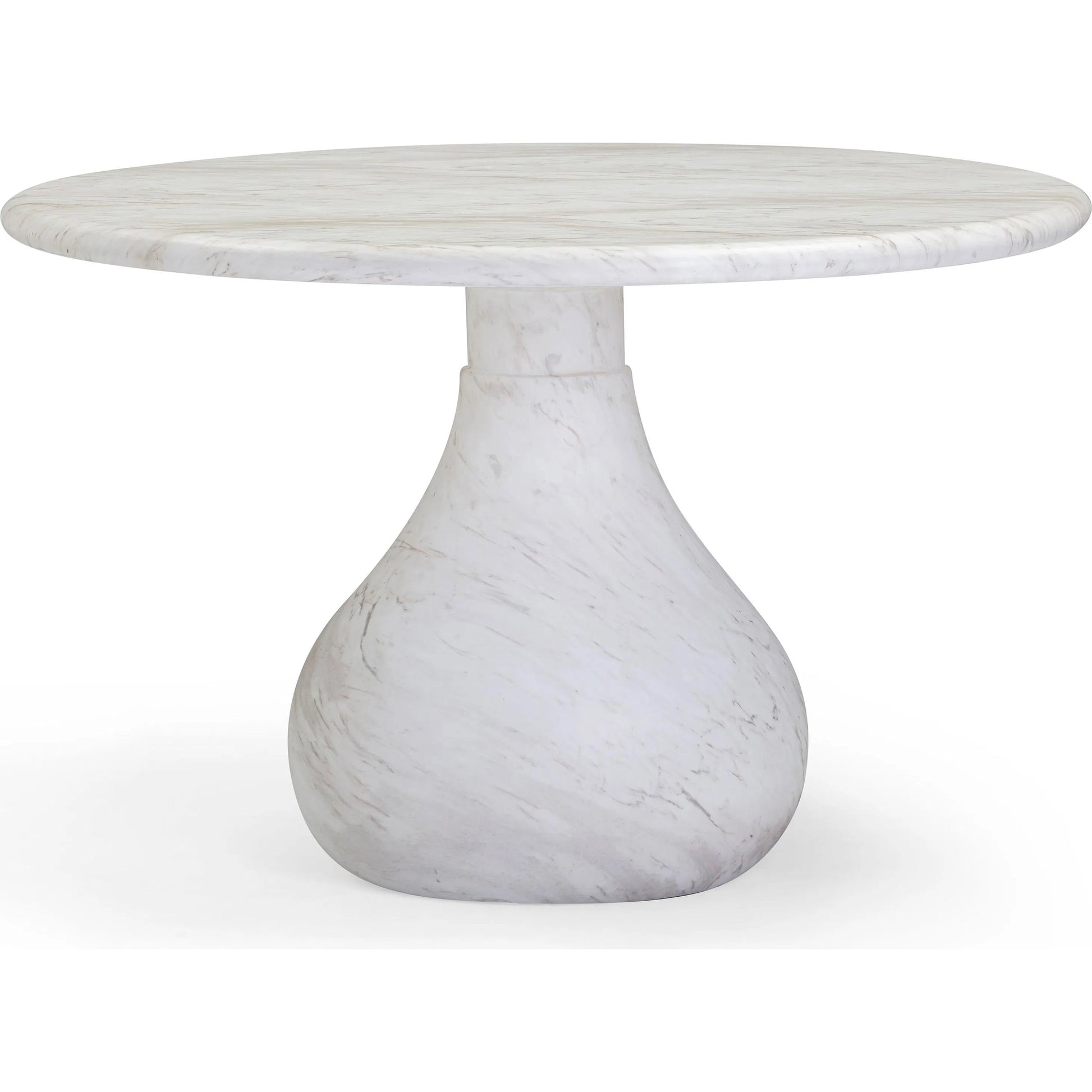 Smooch Indoor / Outdoor 47" Round Dining Table by TOV Furniture. Made from concrete in a transitional style.