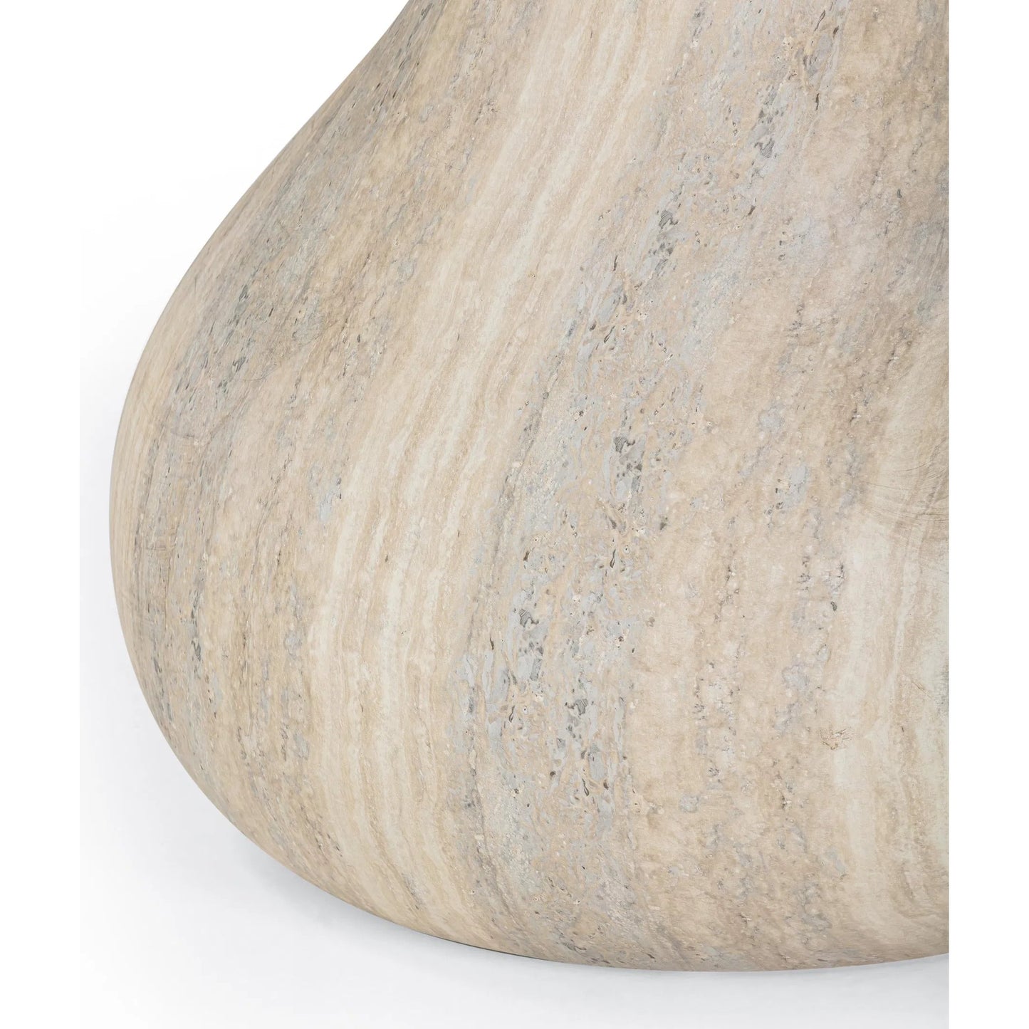 010 SI-2356359 | Closeup | Smooch Indoor / Outdoor 47" Round Dining Table by TOV Furniture. Made from concrete in a transitional style.