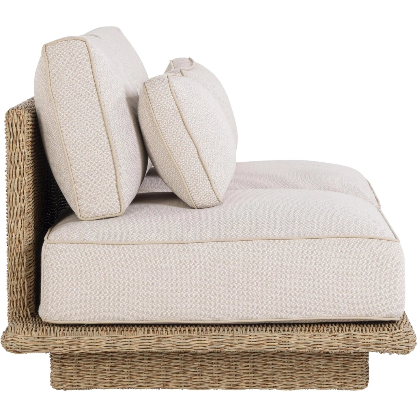 006 SI-2454350 | Additional Silo | Mora Outdoor Sofa by TOV Furniture in cream. Made from aluminum, fabric, foam, wicker in a unique style.