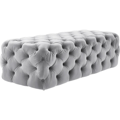 Kaylee Ottoman by TOV Furniture. Made from velvet in a modern style.