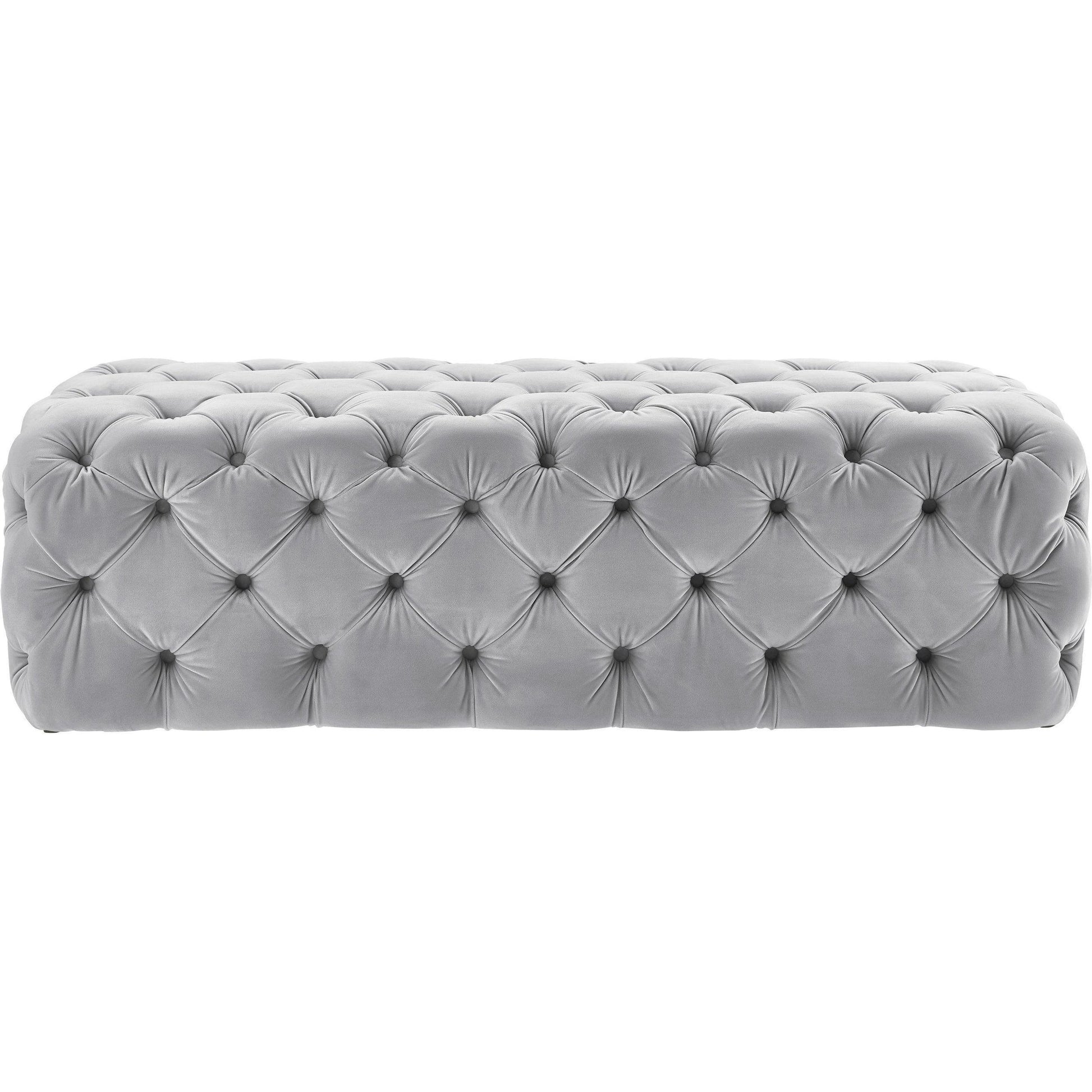 Kaylee Ottoman by TOV Furniture. Made from velvet in a modern style.