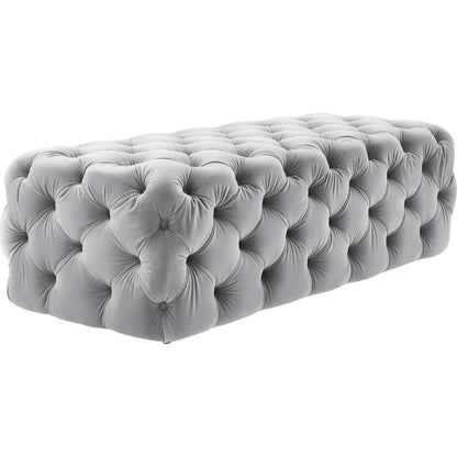 Kaylee Ottoman by TOV Furniture. Made from velvet in a modern style.