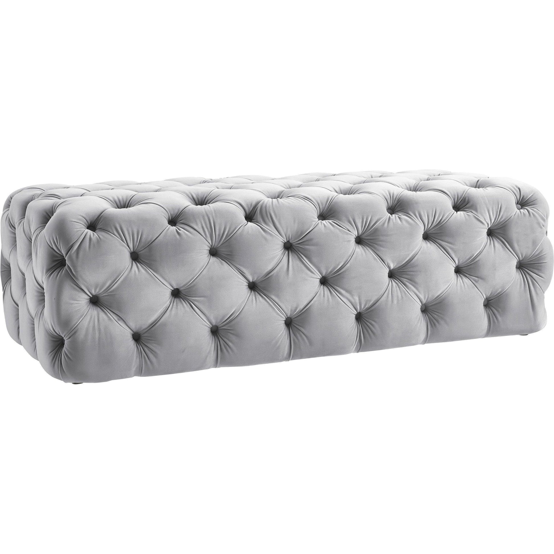 Kaylee Ottoman by TOV Furniture. Made from velvet in a modern style.