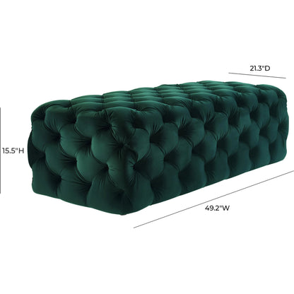 Kaylee Ottoman by TOV Furniture. Made from velvet in a modern style.