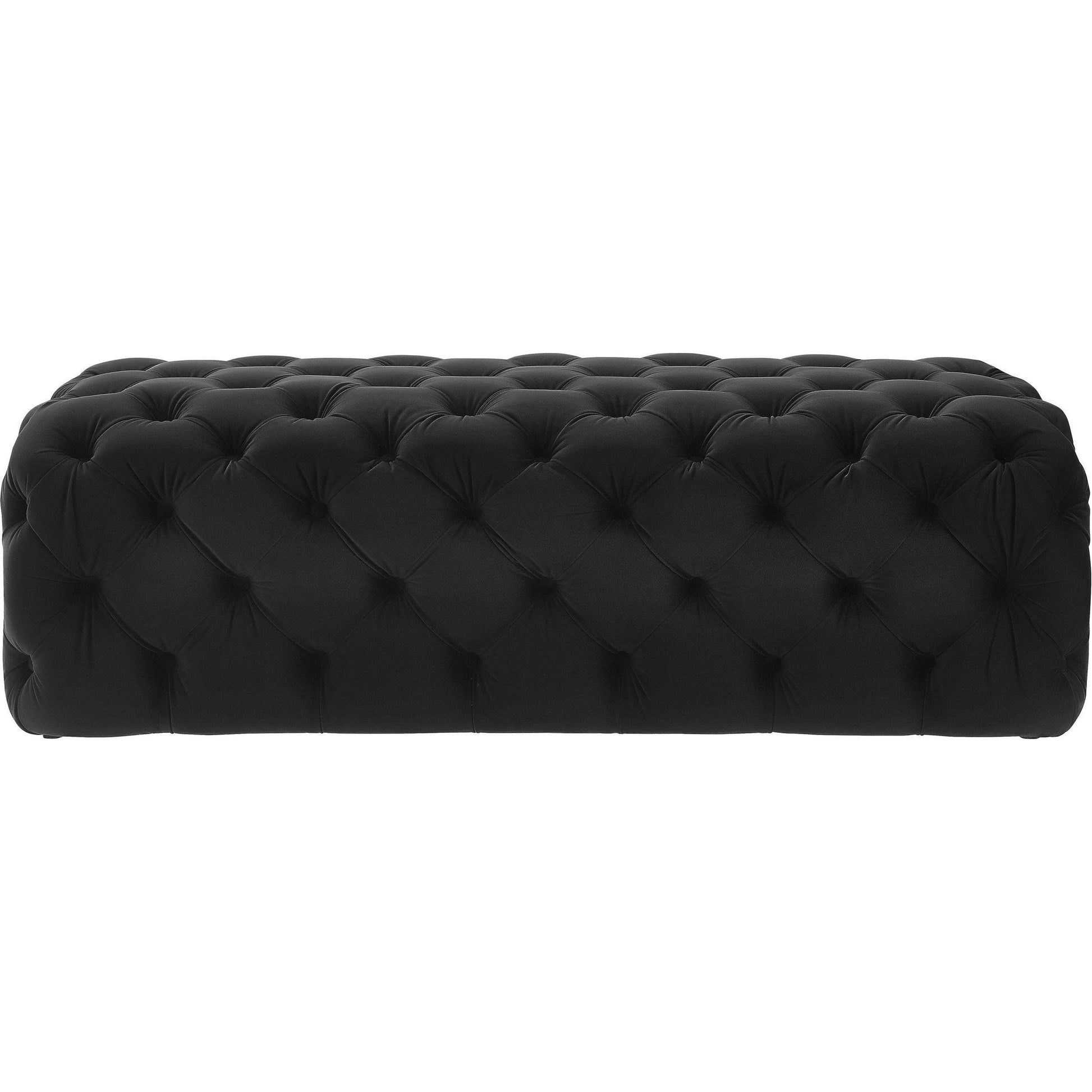 Kaylee Ottoman by TOV Furniture. Made from velvet in a modern style.
