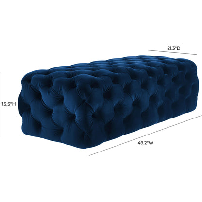 Kaylee Ottoman by TOV Furniture. Made from velvet in a modern style.