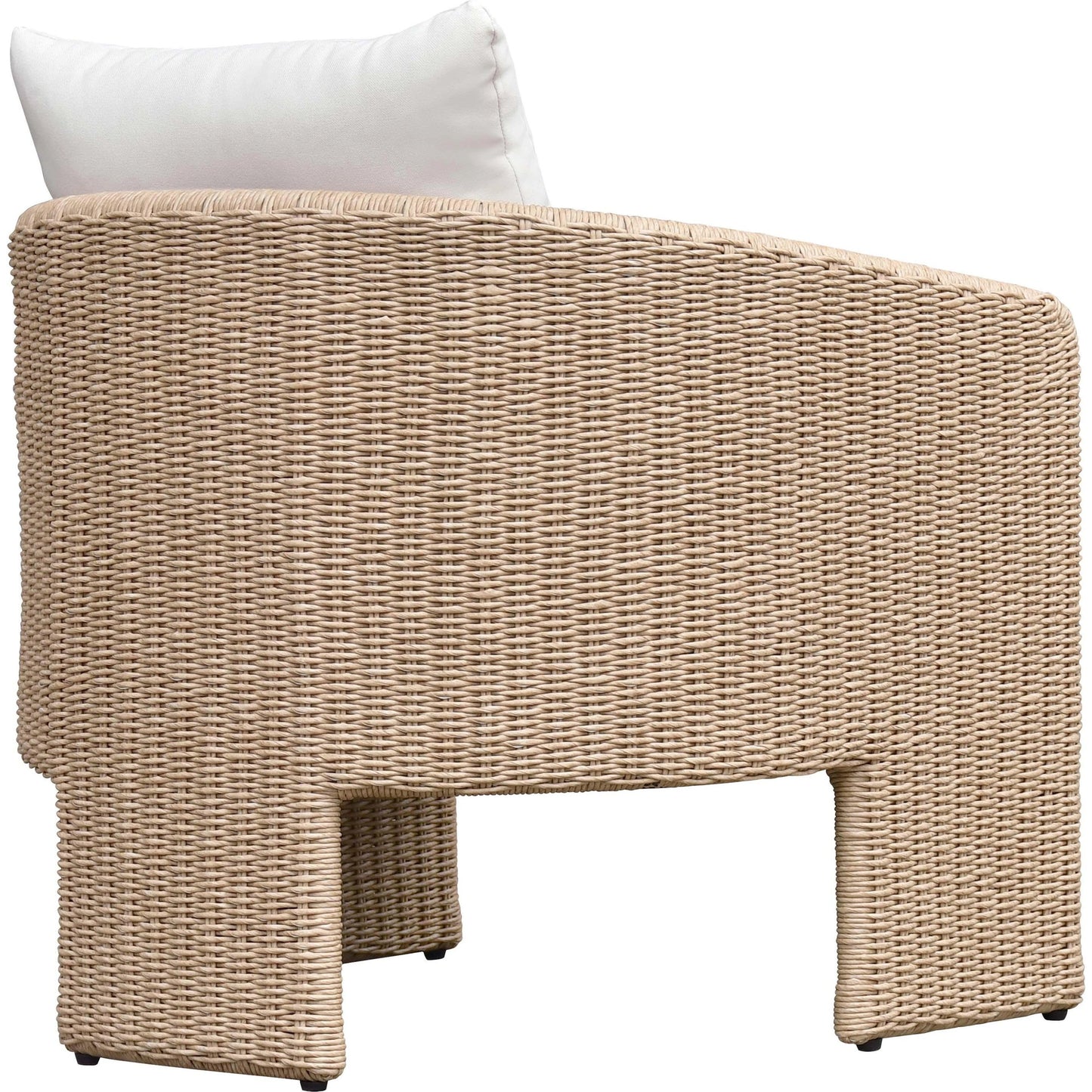 003 SI-2122106 | Additional Silo | Alexa Outdoor Armchair by TOV Furniture in cream. Made from aluminum, polyester in a coastal style.