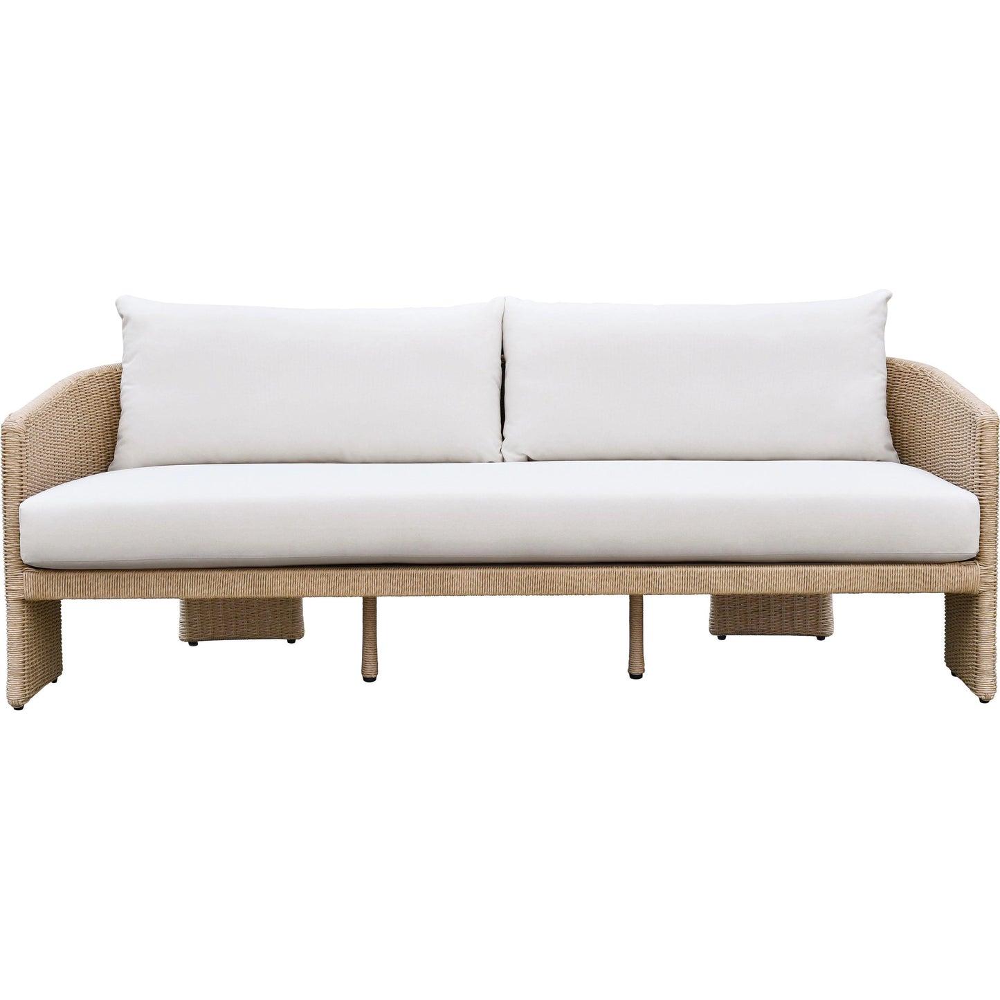 002 SI-2122107 | Additional Silo | Alexa Outdoor Sofa by TOV Furniture in cream. Made from aluminum, polyester in a coastal style.