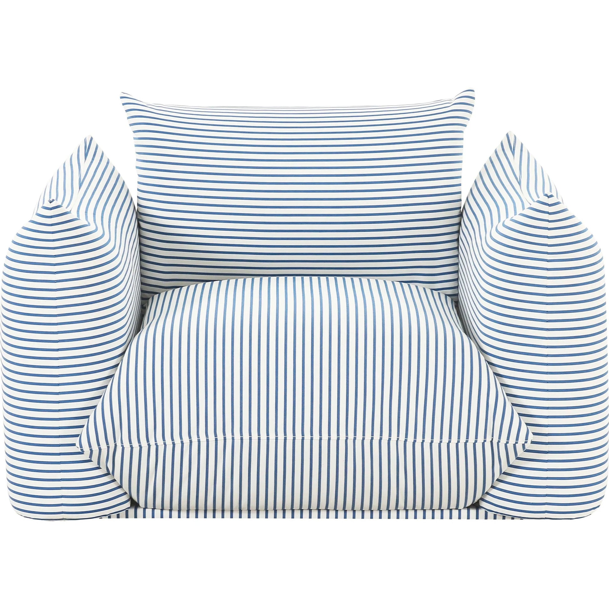 Saint Tropez Striped Stuffed Outdoor Armchair by TOV Furniture. Made from unique in a unique style.