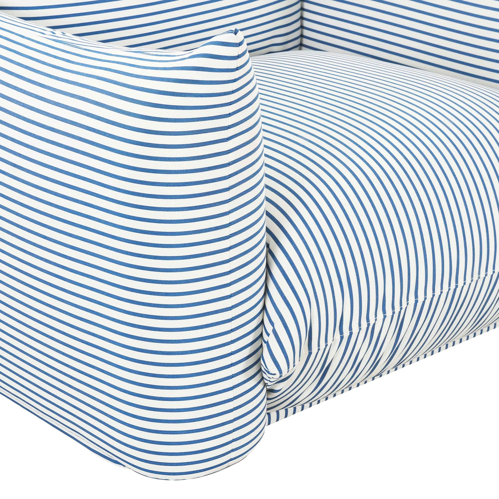 Saint Tropez Striped Stuffed Outdoor Armchair by TOV Furniture. Made from unique in a eclectic & global style.