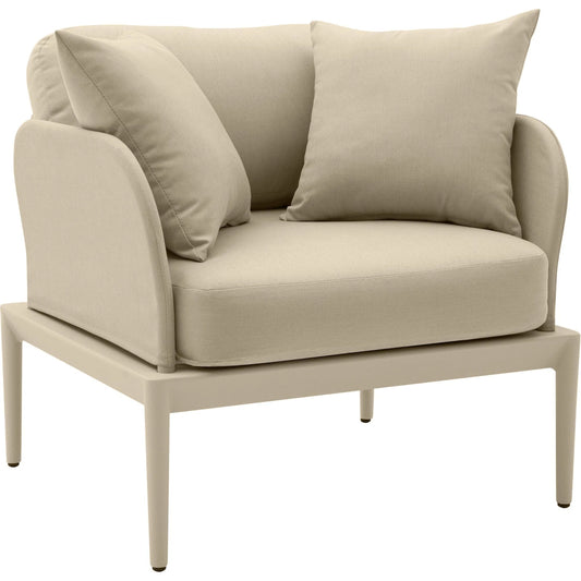 Kapri Outdoor Armchair by TOV Furniture. Made from aluminum, polyester in a unique style.