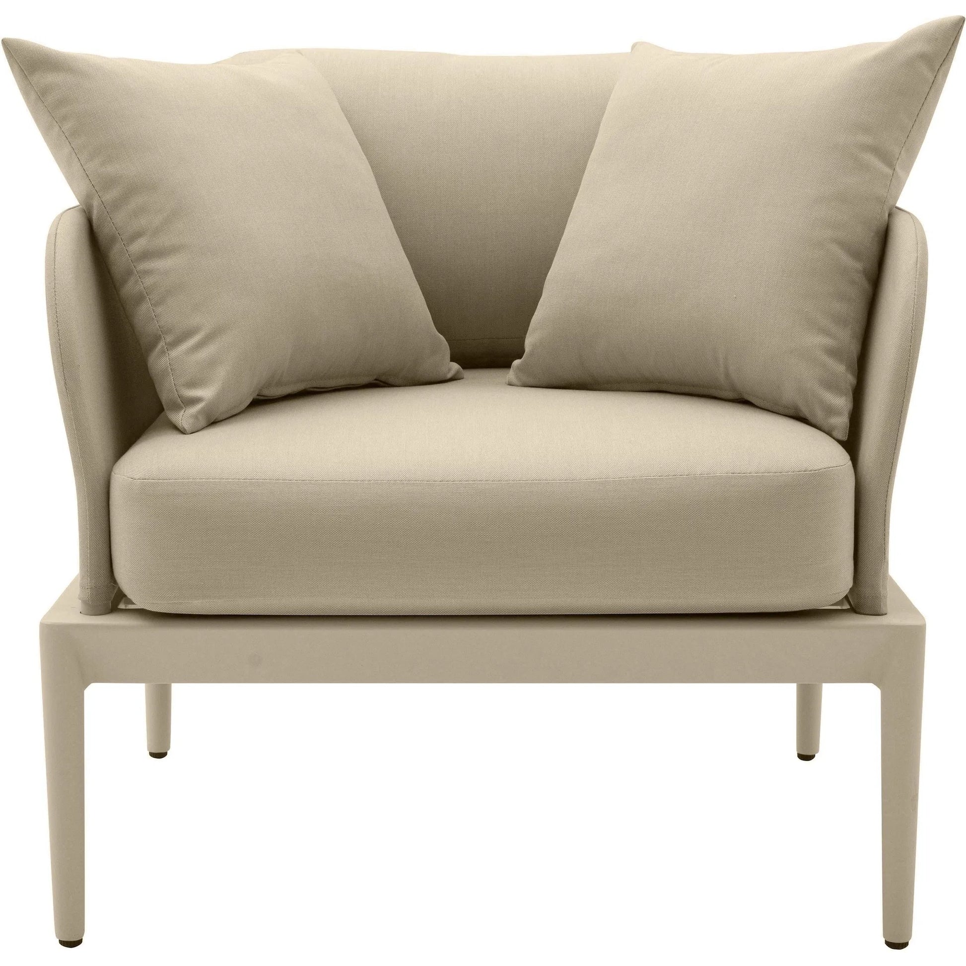 Kapri Outdoor Armchair by TOV Furniture. Made from aluminum, polyester in a transitional style.