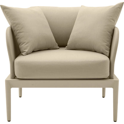 Kapri Outdoor Armchair by TOV Furniture. Made from aluminum, polyester in a transitional style.