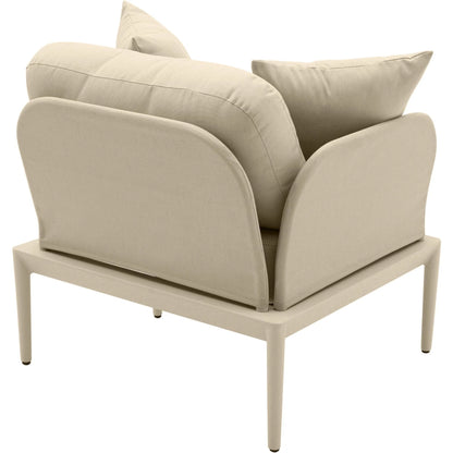 Kapri Outdoor Armchair by TOV Furniture. Made from aluminum, polyester in a transitional style.