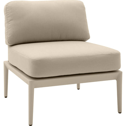 Kapri Modular Outdoor Armless Chair by TOV Furniture. Made from aluminum, polyester in a transitional style.