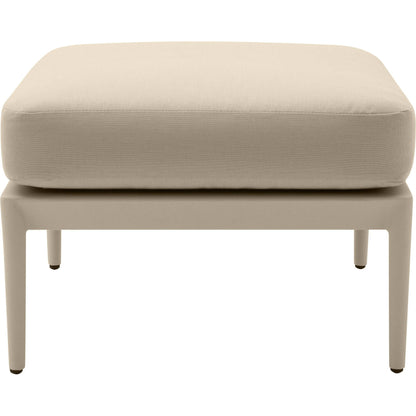 Kapri Outdoor Ottoman by TOV Furniture. Made from aluminum, polyester in a transitional style.