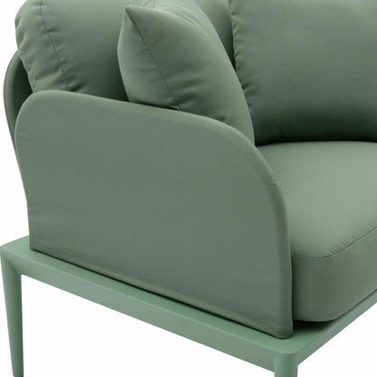 Kapri Outdoor Armchair by TOV Furniture. Made from aluminum, polyester in a transitional style.