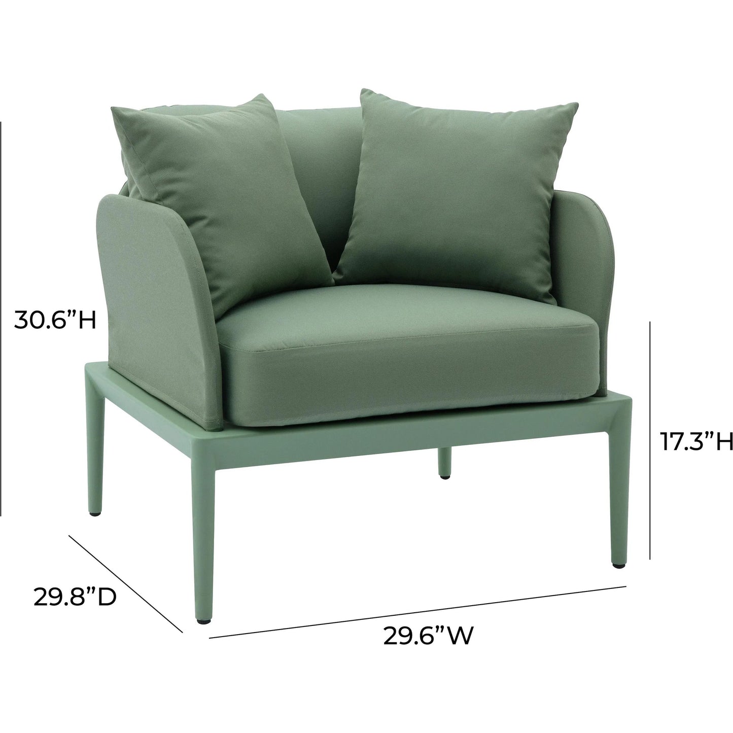 009 SI-2248309 | Additional Silo | Kapri Outdoor Armchair by TOV Furniture. Made from aluminum, polyester in a transitional style.