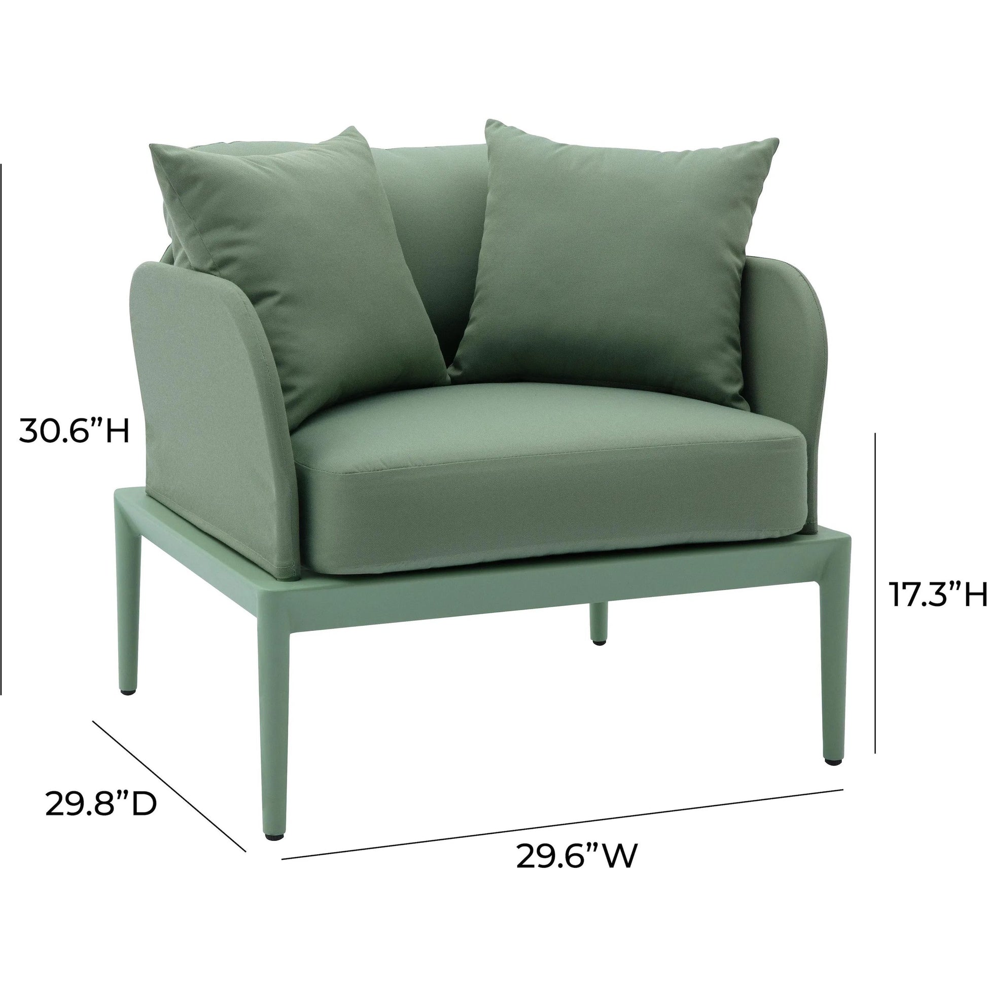 Kapri Outdoor Armchair by TOV Furniture. Made from aluminum, polyester in a transitional style.