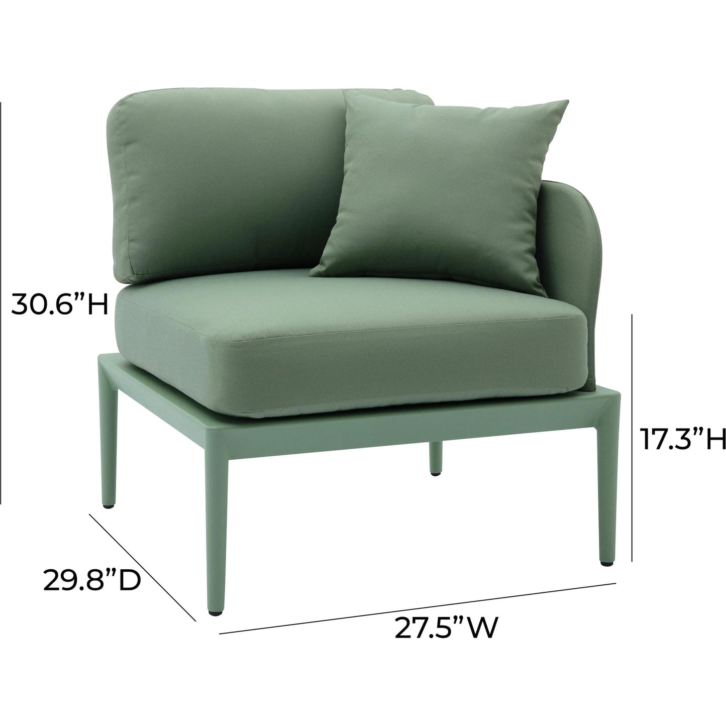 008 SI-2248303 | Additional Silo | Kapri Modular Outdoor RAF Corner Seat by TOV Furniture. Made from aluminum, polyester in a transitional style.