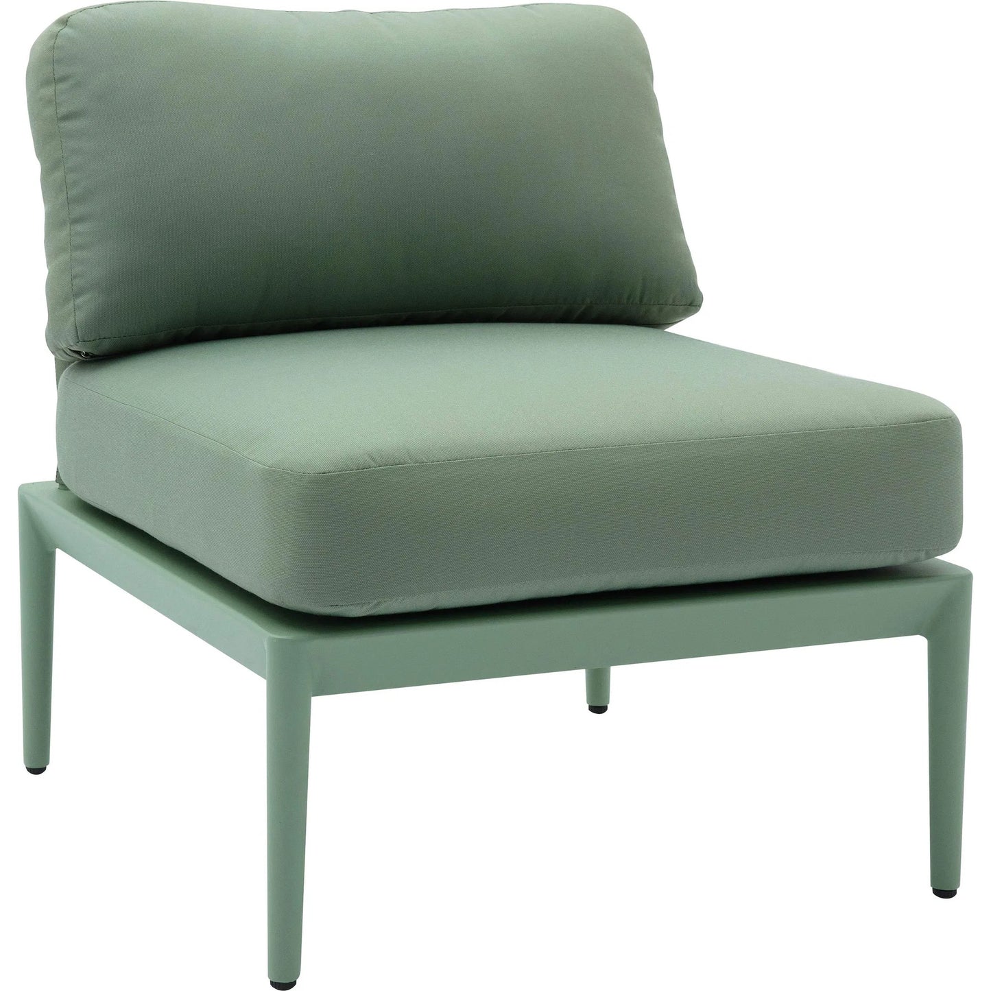 002 SI-2248297 | Primary Silo | Kapri Modular Outdoor Armless Chair by TOV Furniture. Made from aluminum, polyester in a transitional style.