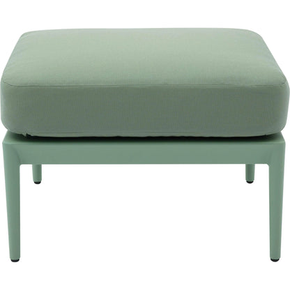 Kapri Outdoor Ottoman by TOV Furniture. Made from aluminum, polyester in a transitional style.