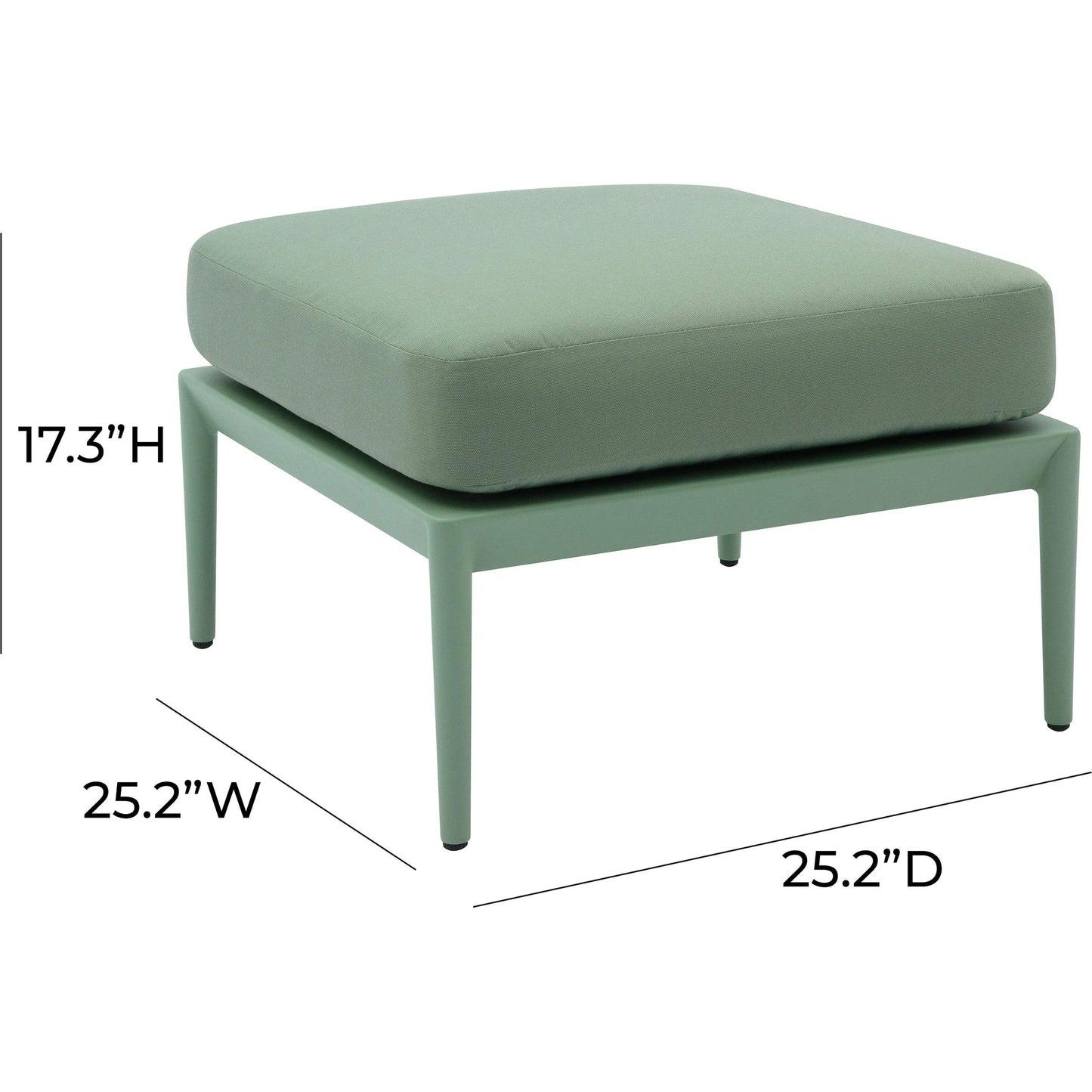 006 SI-2248311 | Additional Silo | Kapri Outdoor Ottoman by TOV Furniture. Made from aluminum, polyester in a transitional style.