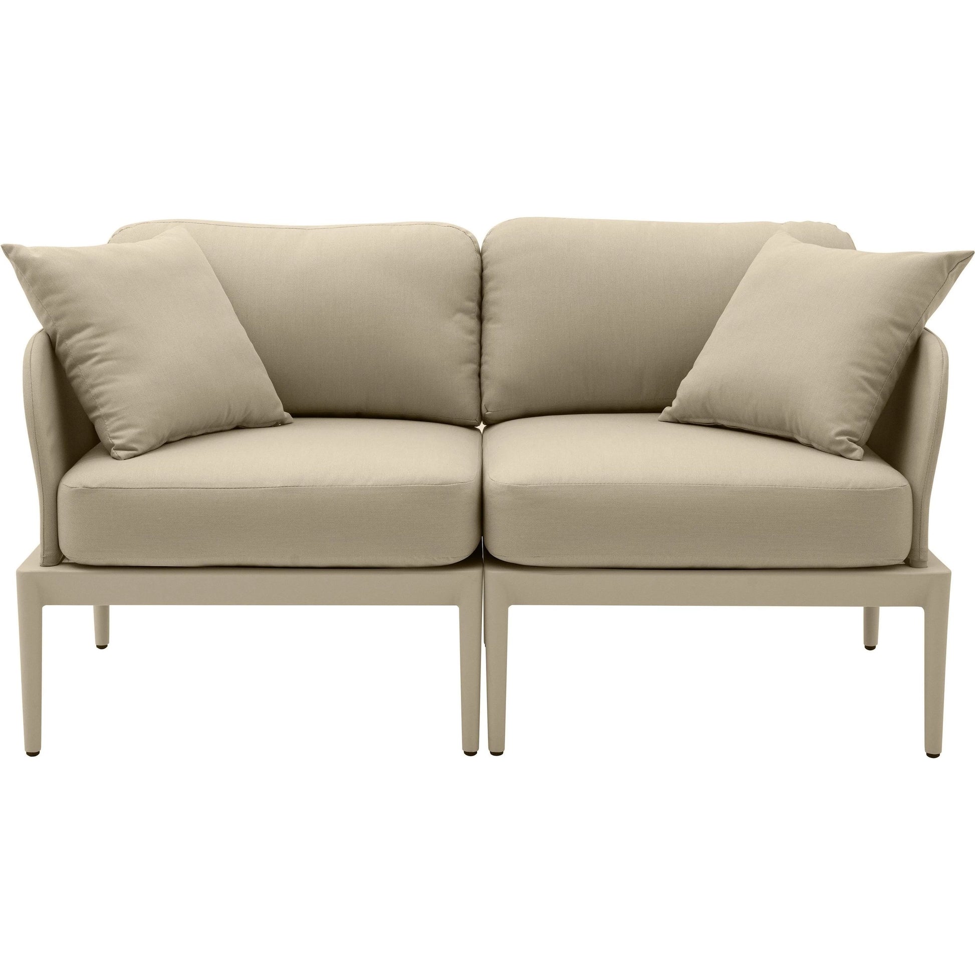 Kapri Modular Outdoor Loveseat by TOV Furniture. Made from aluminum, polyester in a transitional style.