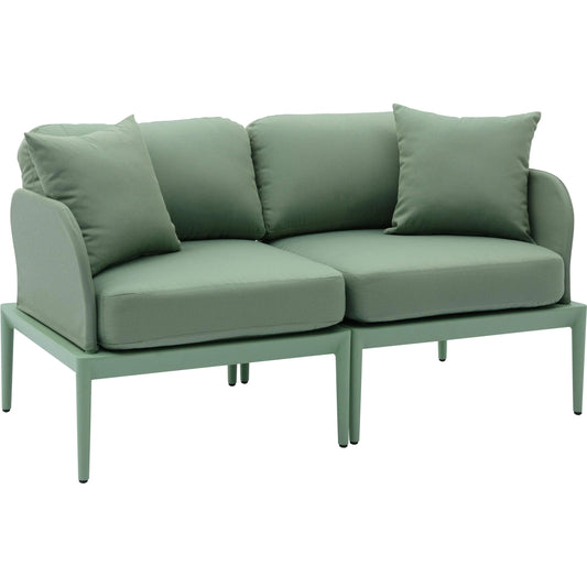 Kapri Modular Outdoor Loveseat by TOV Furniture. Made from aluminum, polyester in a unique style.