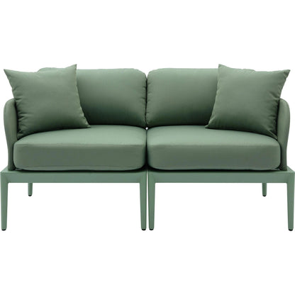Kapri Modular Outdoor Loveseat by TOV Furniture. Made from aluminum, polyester in a transitional style.