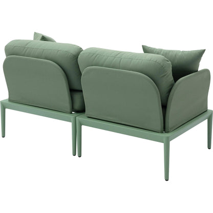Kapri Modular Outdoor Loveseat by TOV Furniture. Made from aluminum, polyester in a transitional style.
